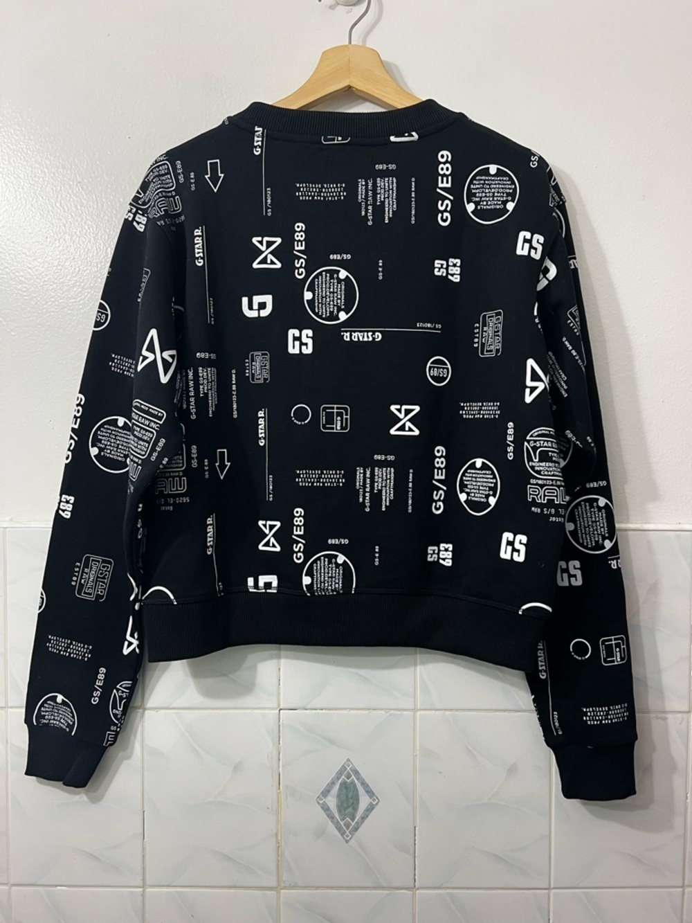 G-Star Raw Women’s Graphic Oversized Sweatshirt S Cyberpunk E-girl Alternative - Picture 4 of 12